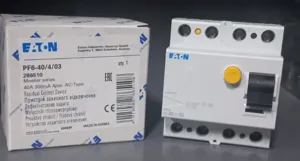 Eaton PF6-40/4/03 Kaçak Akım Koruma Şalteri 4P 40A 300mA (Sıfır - 286510)