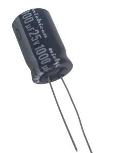 Nichicon 1000uF 25V Alüminyum Elektrolitik Kondansatör - UHE Serisi UHE1E102MHD6 (Düşük Empedans, Ultra Uzun Ömürlü)